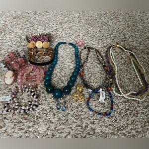 Jewelry bundle $100+value necklaces, earrings, bracelets, earrings, ring, broach